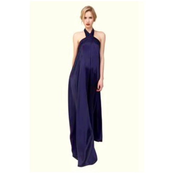 Wes Gordon Pants - NWT Wes Gordon Wide Leg Halter Top Jumpsuit